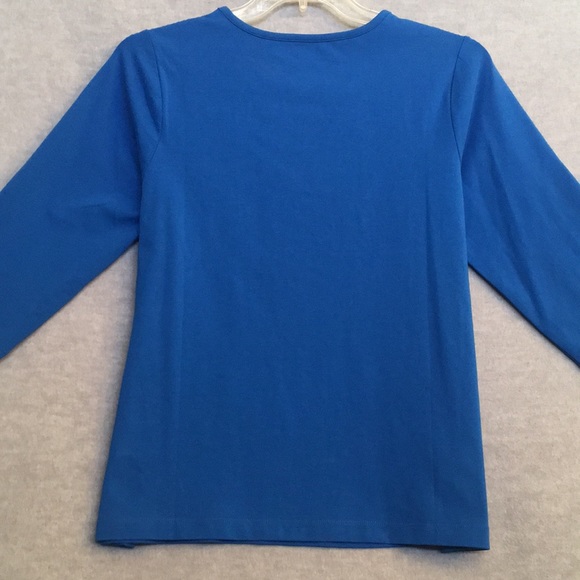 Denim & Co Comfy Stretch Poly Cotton Knit Top - Picture 2 of 11